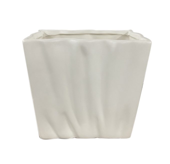 Luxe White Square Ceramic Vase